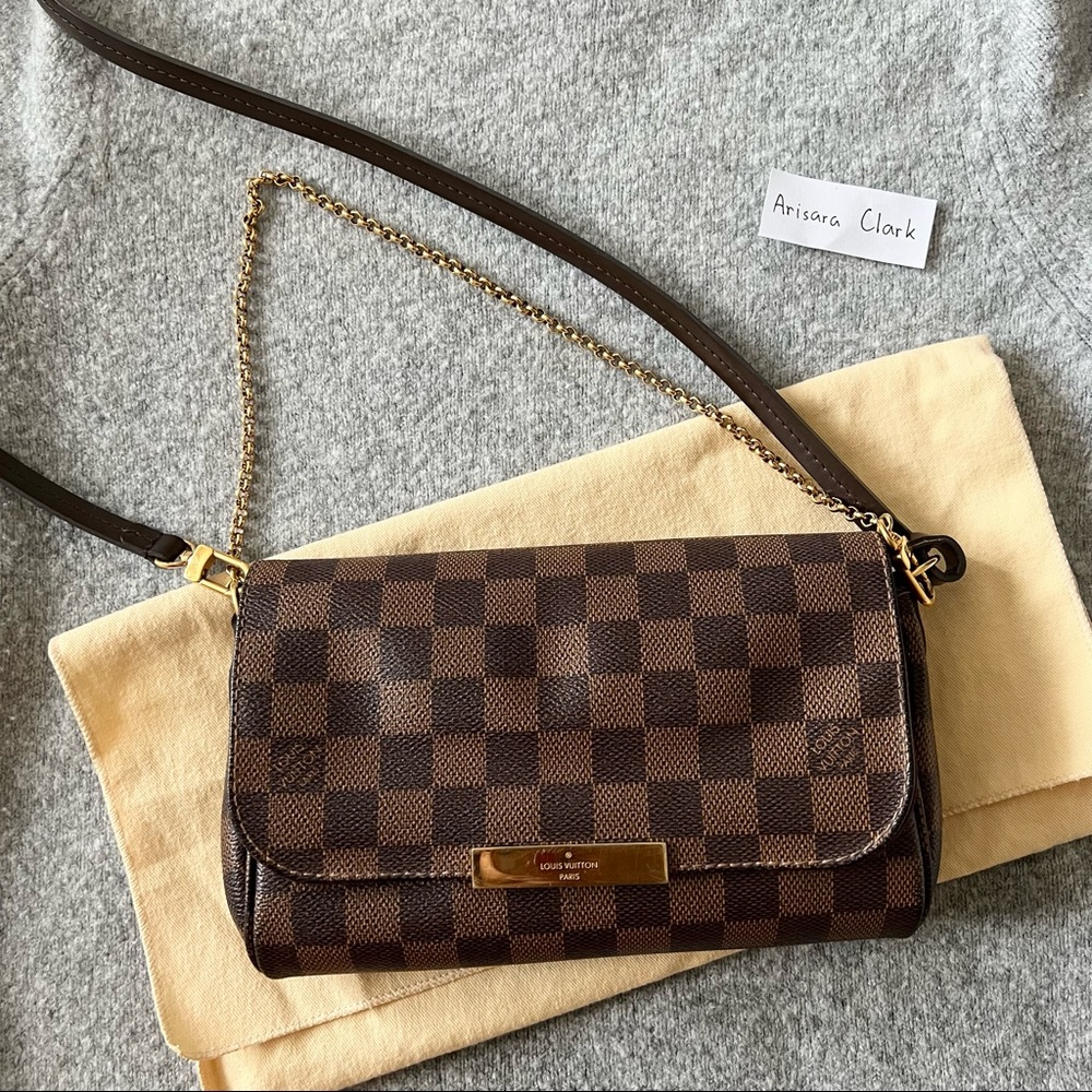 SOLD!  Damier Ebene Favorite PM